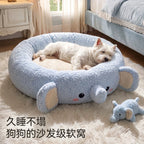 Indoor Dog House Soft Pet Sleeping Bed Warm Cat Kennel Non-Slip Mat for Kitten Puppy Winter Pet Mat