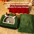 Christmas Cat Nest Pet Warm Soft Plush
