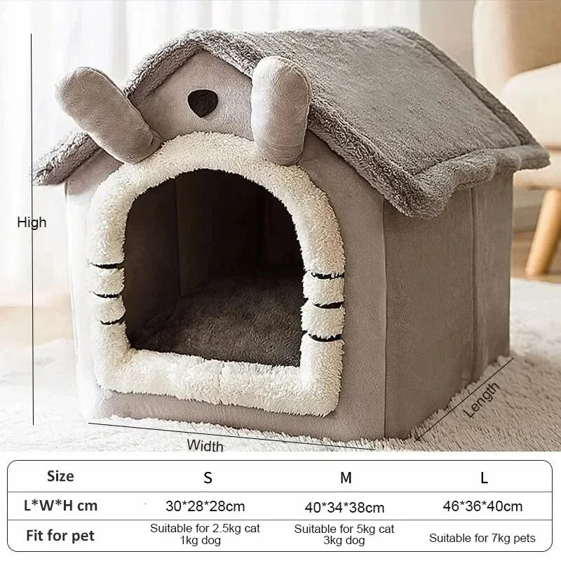 Indoor Warm Dog House Soft Pet Bed Tent