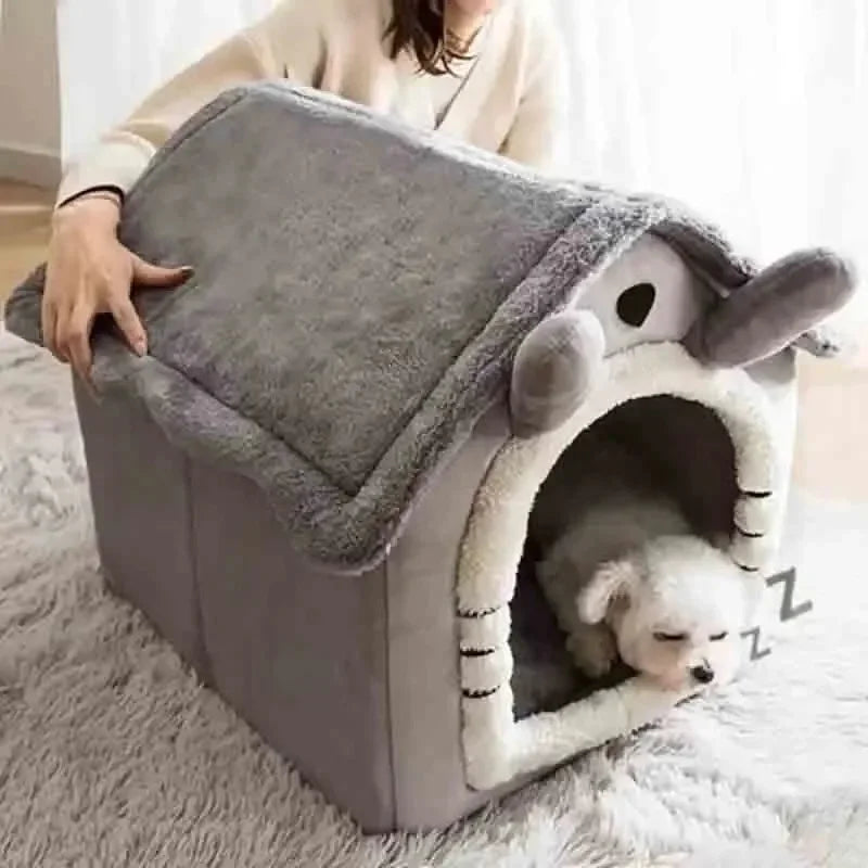 Indoor Warm Dog House Soft Pet Bed Tent