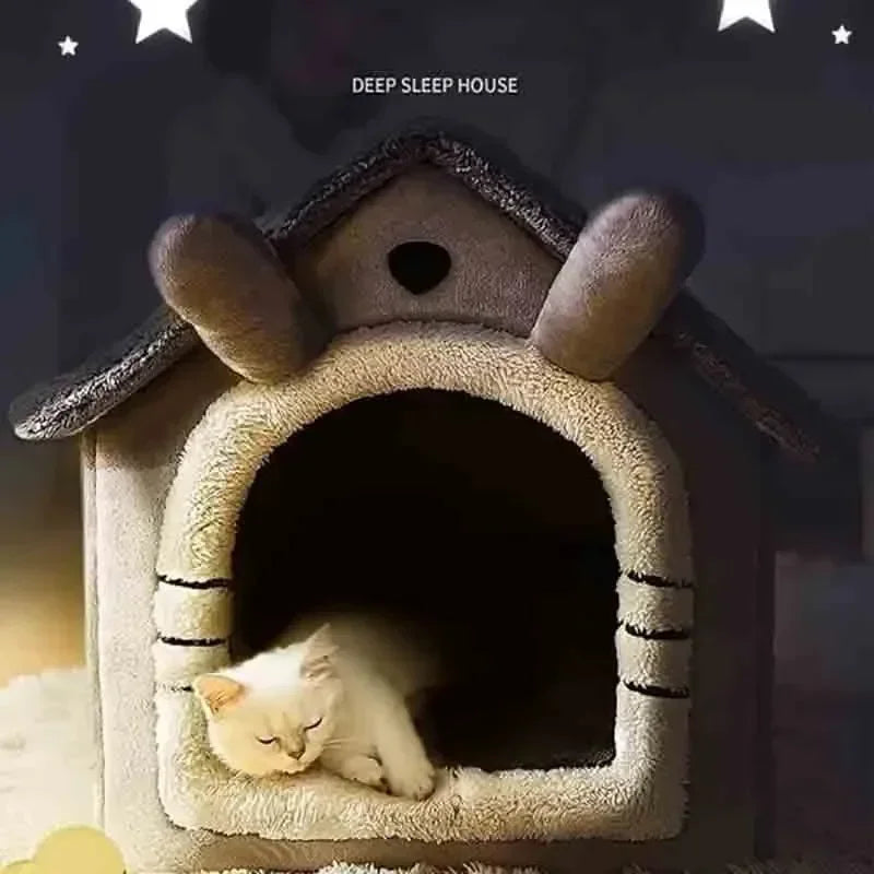 Indoor Warm Dog House Soft Pet Bed Tent