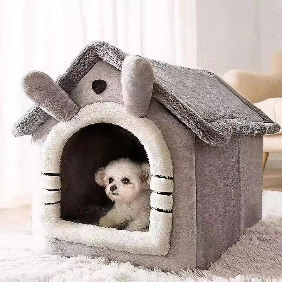 Indoor Warm Dog House Soft Pet Bed Tent