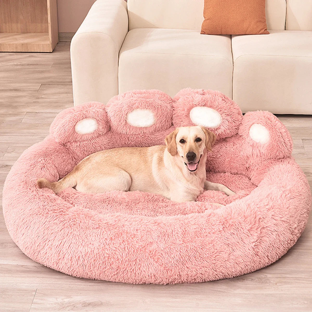 Fluffy Dog Bed Winter Plush Kennel