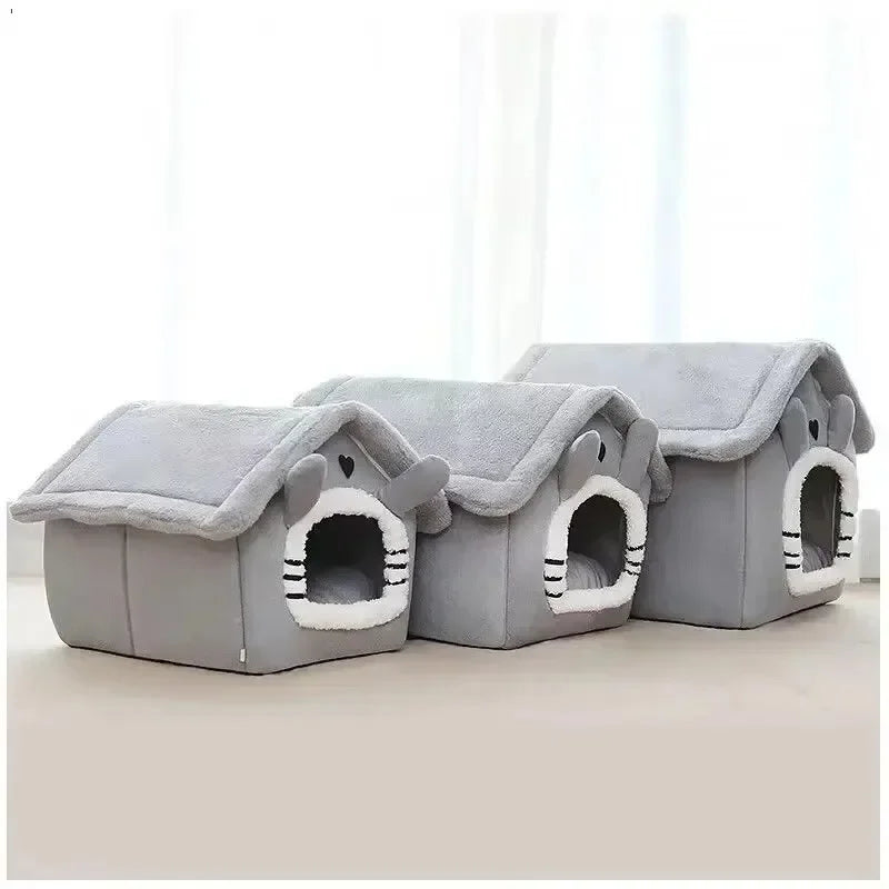 Indoor Warm Dog House Soft Pet Bed Tent
