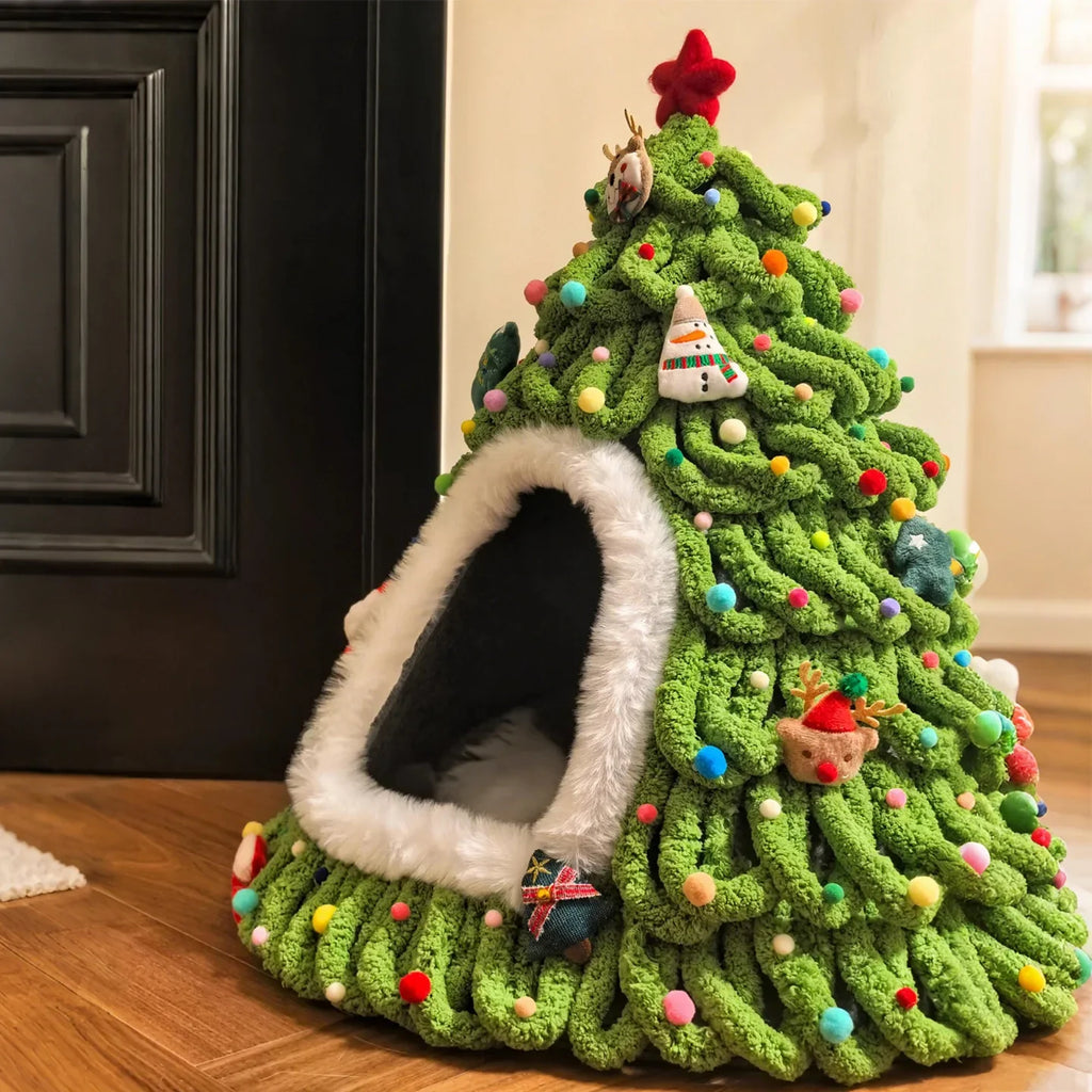 New Christmas tree style woven cat nest