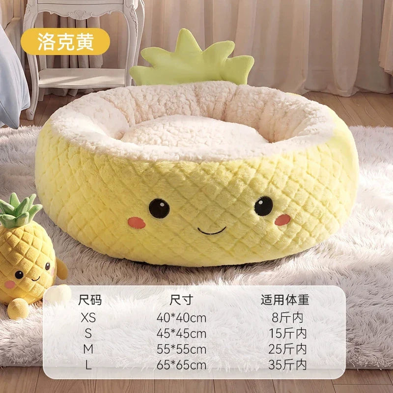 Indoor Dog House Soft Pet Sleeping Bed Warm Cat Kennel Non-Slip Mat for Kitten Puppy Winter Pet Mat