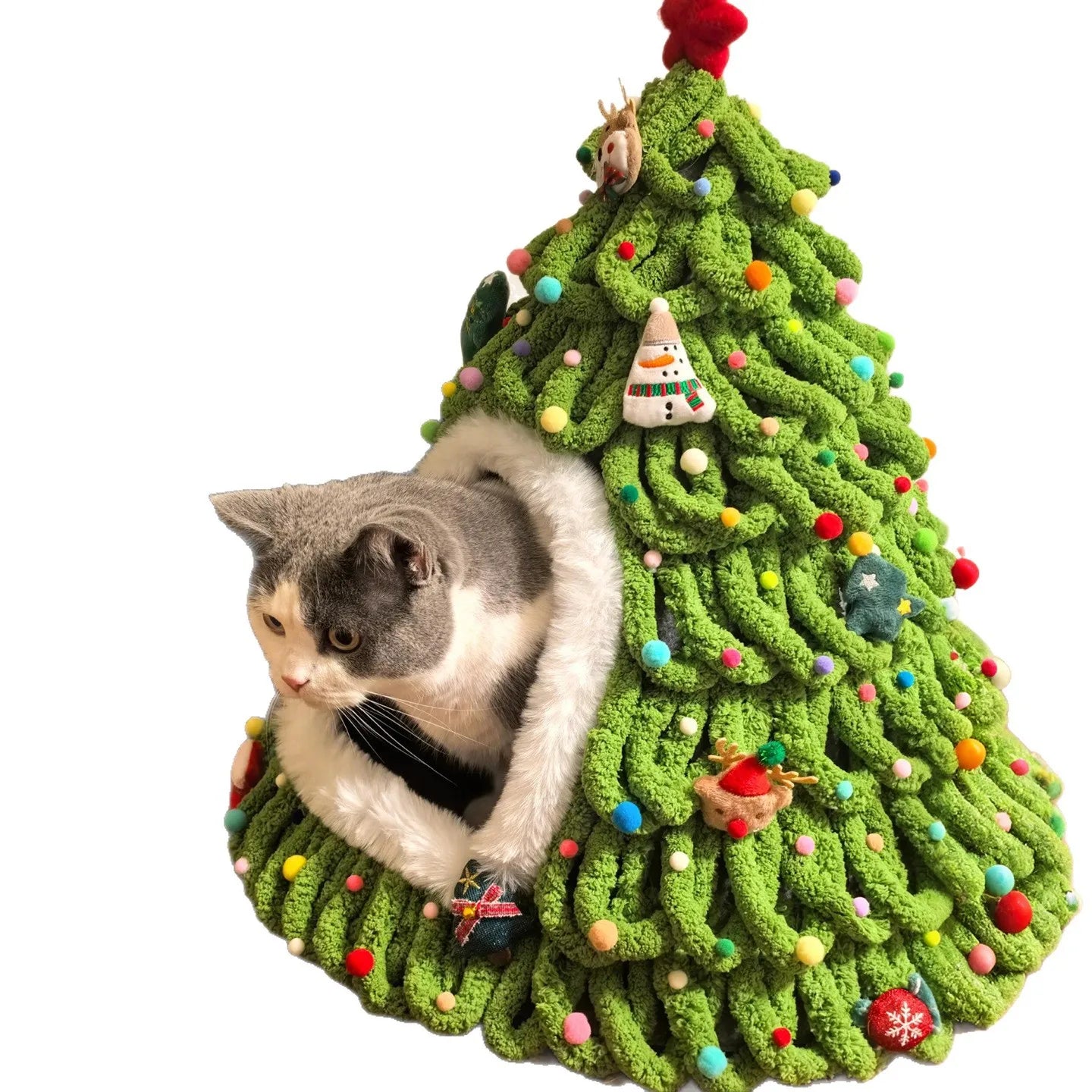 New Christmas tree style woven cat nest