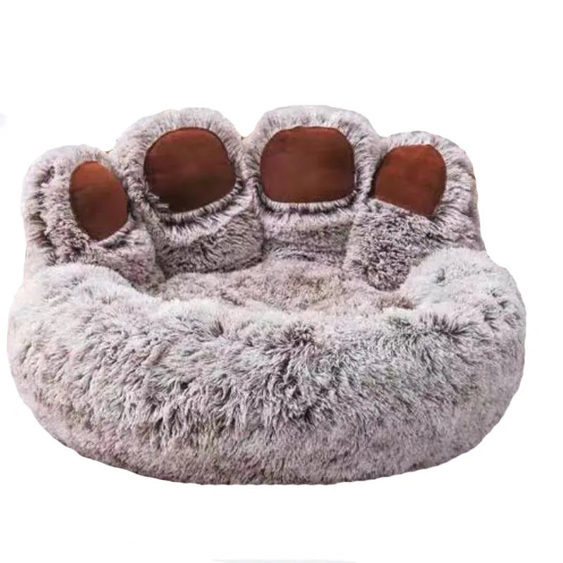 Fluffy Dog Bed Winter Plush Kennel
