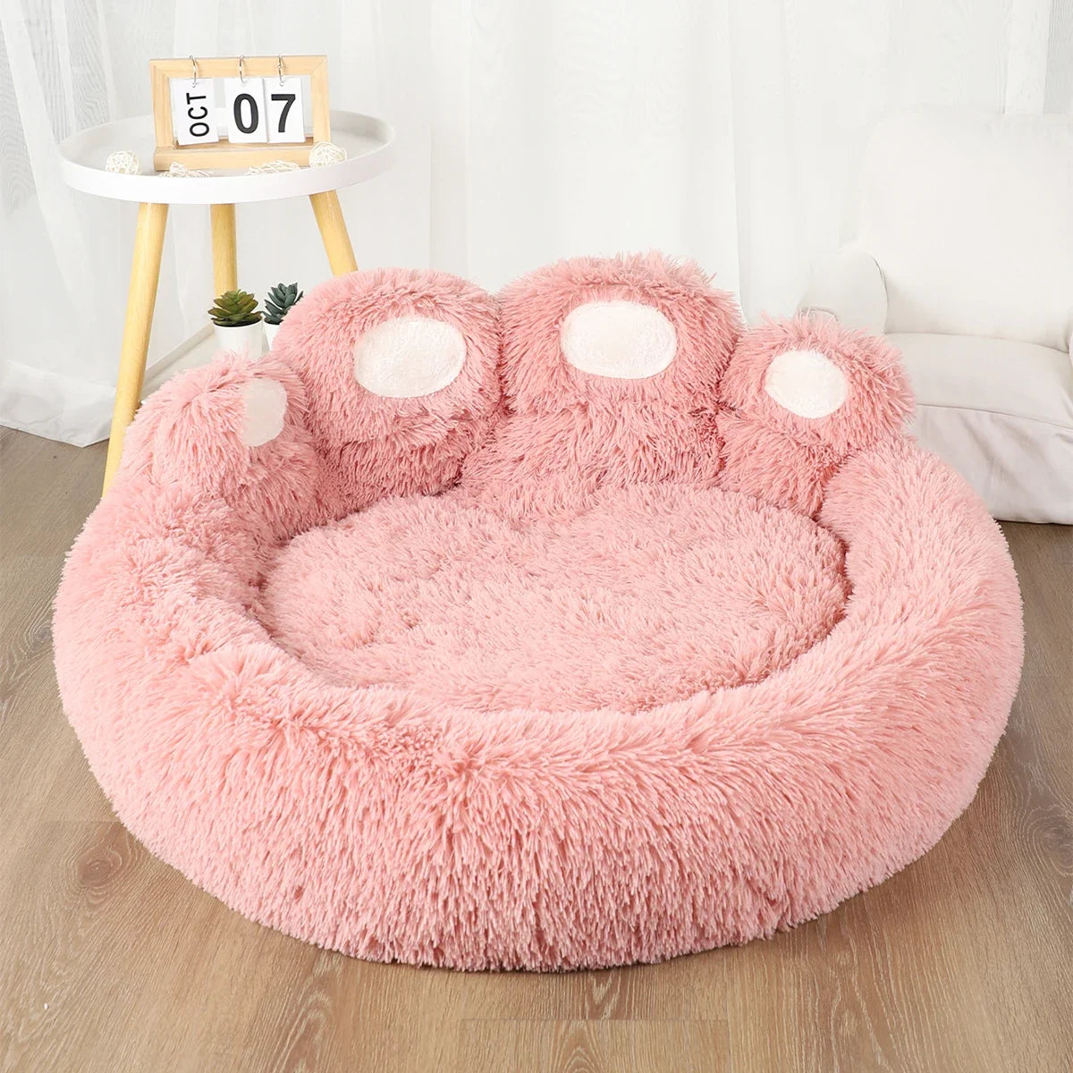 Fluffy Dog Bed Winter Plush Kennel