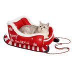 Christmas Sleigh Bed  Removable Washable Plush Pet
