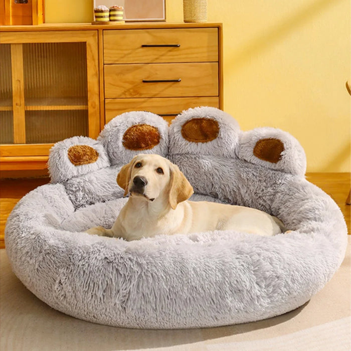 Fluffy Dog Bed Winter Plush Kennel