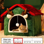 Christmas Cat Nest Pet Warm Soft Plush
